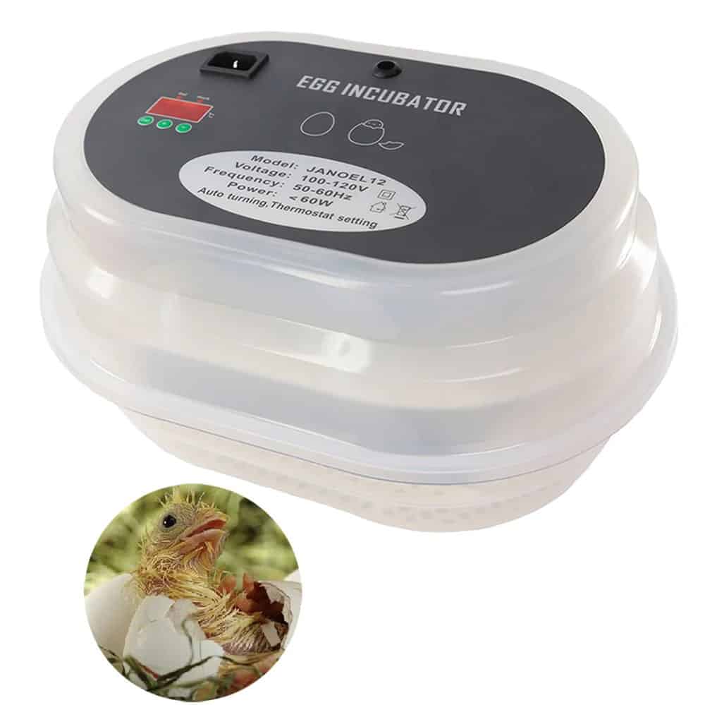 Incubadora iTavah de 9 a 12 huevos con volteo automático de huevos