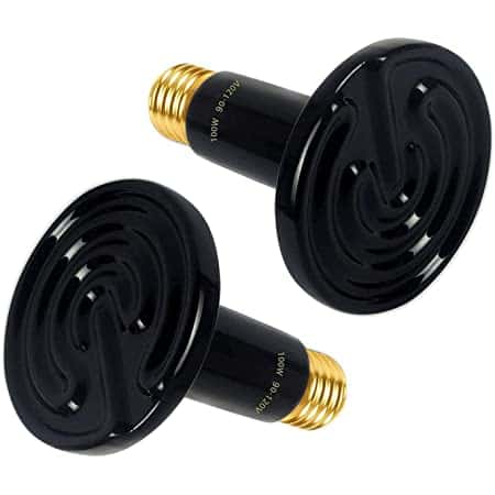 OMAYKEY 100W Paquete de 2 lámparas de calor de cerámica