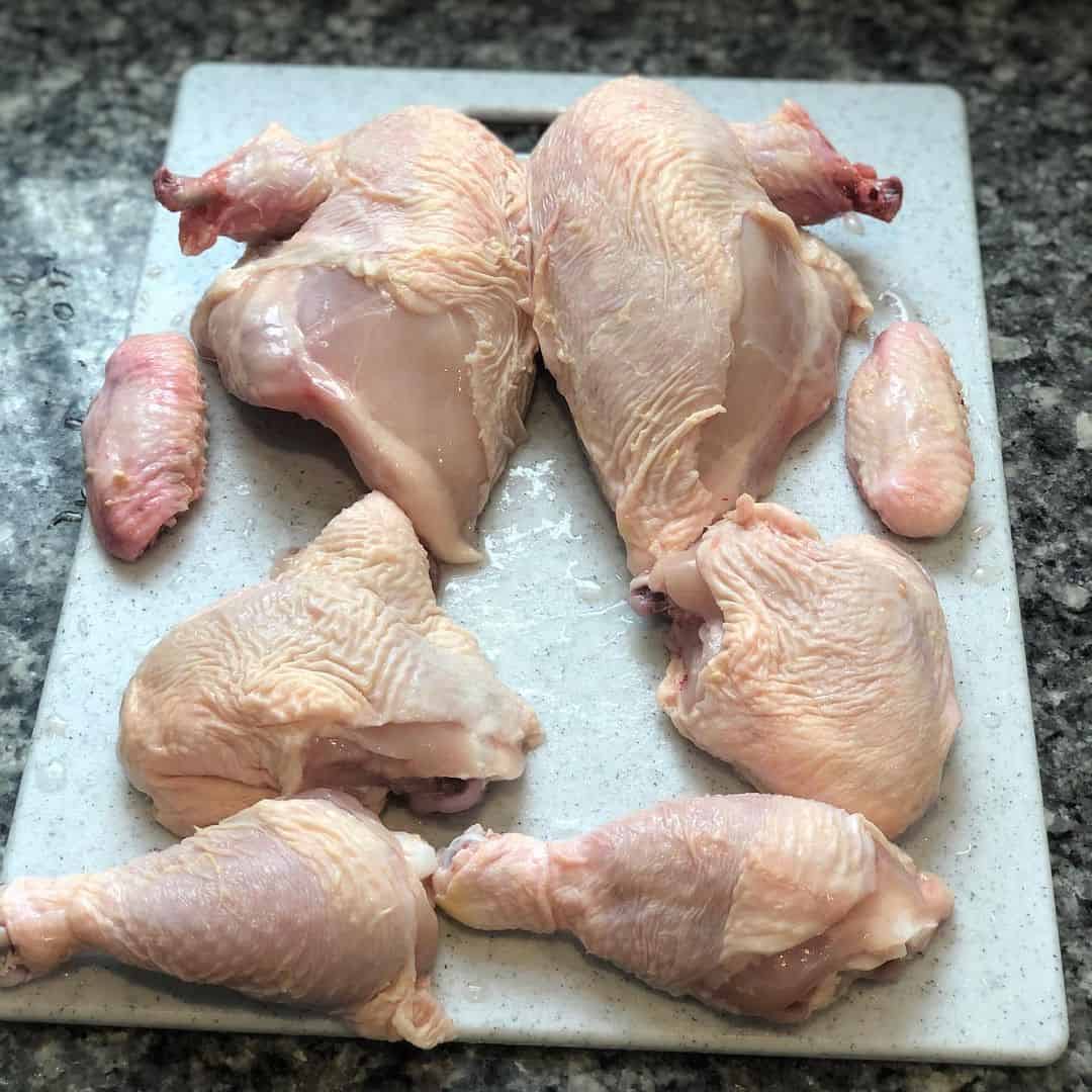 cortar pollo entero
