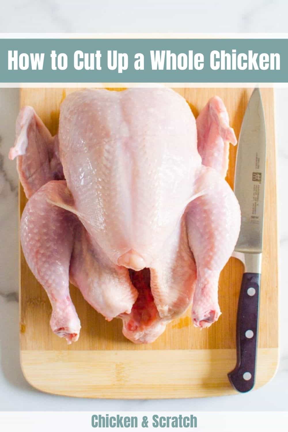 como cortar un pollo entero