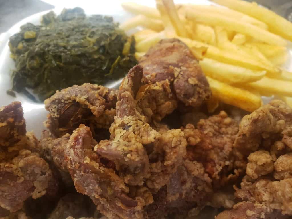 comer mollejas de pollo